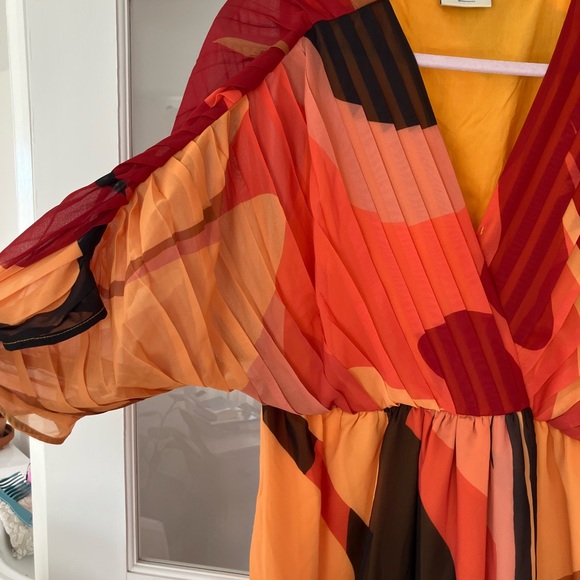 Anthropology FARM Rio Colorful Pleated Maxi Dress - Picture 4 of 8